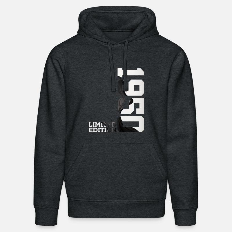 ÉDITION LIMITÉE 76E ANNIVERSAIRE 1950 - Sweat à capuche bio DRUMMER Stanley/Stella Unisexe - gris foncé chiné