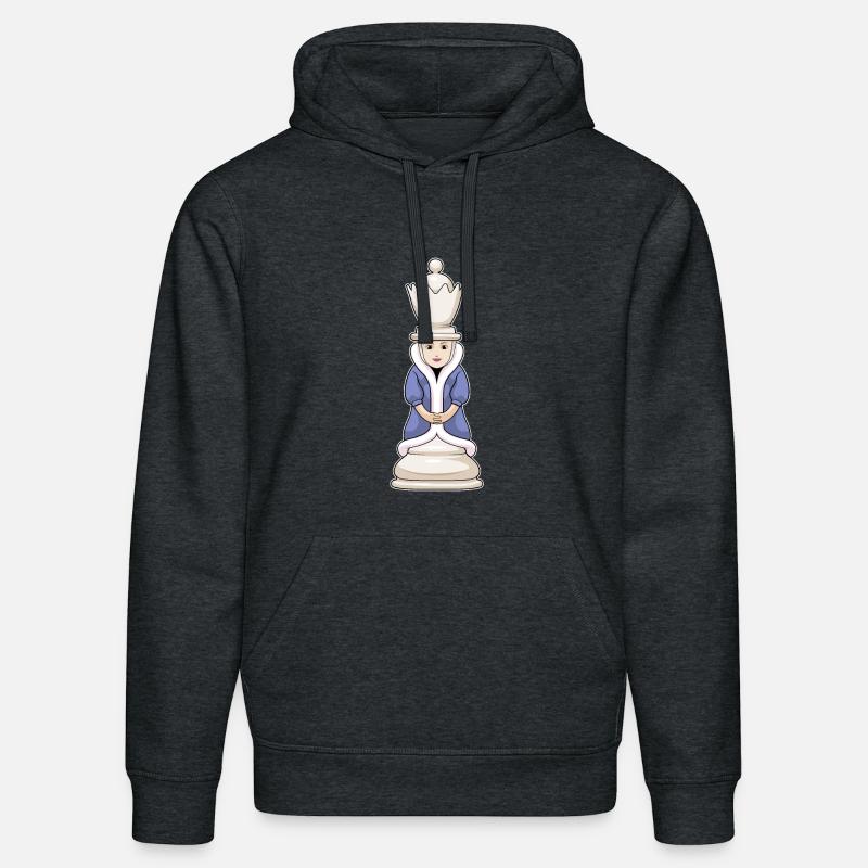 Pièce d’échecs Queen Chess - Sweat à capuche bio DRUMMER Stanley/Stella Unisexe - gris foncé chiné