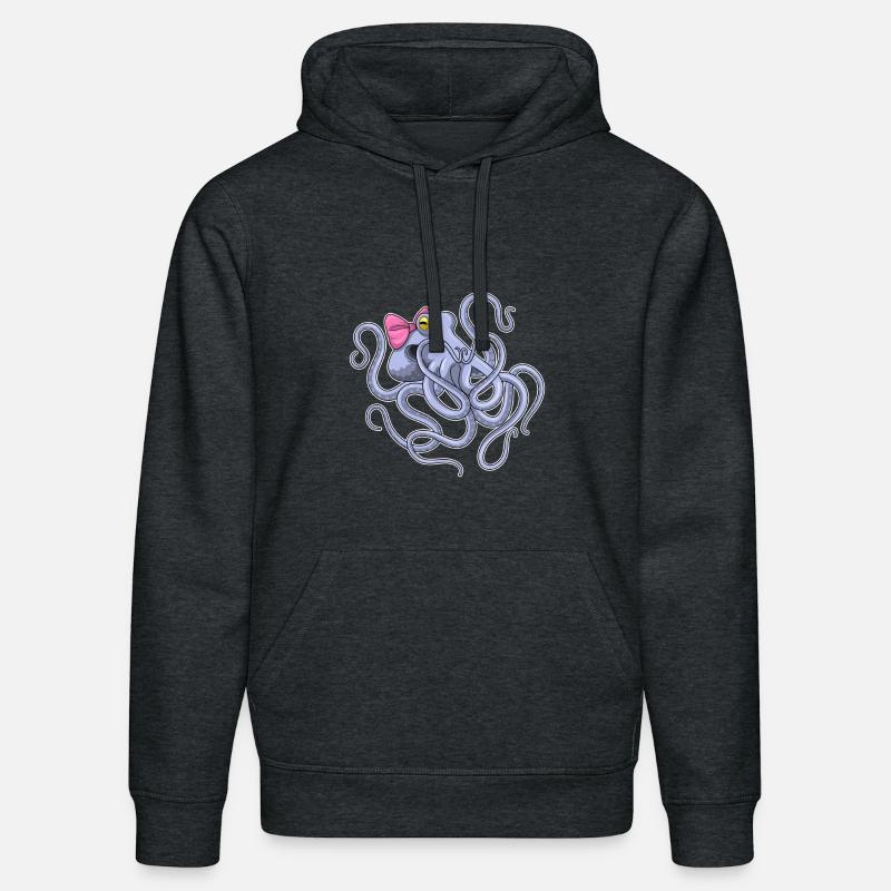 Boucle de pieuvre - Sweat à capuche bio DRUMMER Stanley/Stella Unisexe - gris foncé chiné