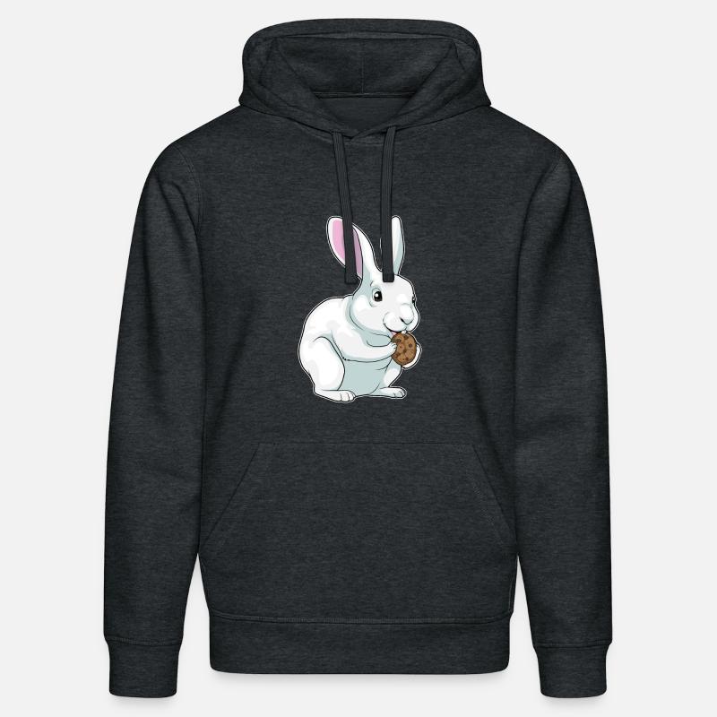 Biscuit lapin - Sweat à capuche bio DRUMMER Stanley/Stella Unisexe - gris foncé chiné