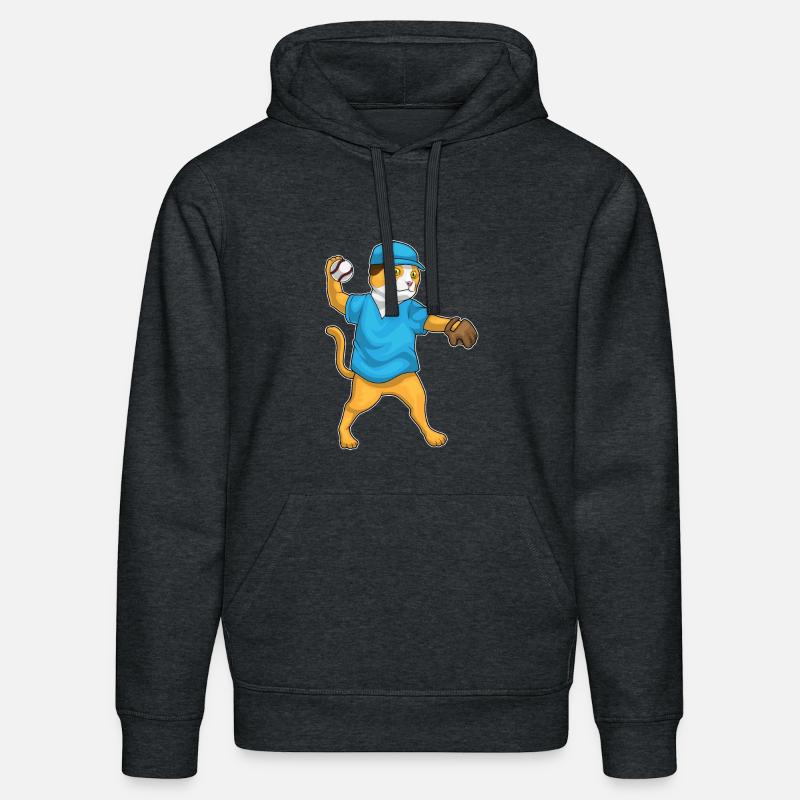 Baseball pour chats - Sweat à capuche bio DRUMMER Stanley/Stella Unisexe - gris foncé chiné