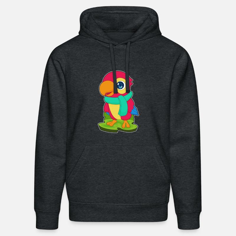 Écharpe d’hiver Parrot - Sweat à capuche bio DRUMMER Stanley/Stella Unisexe - gris foncé chiné