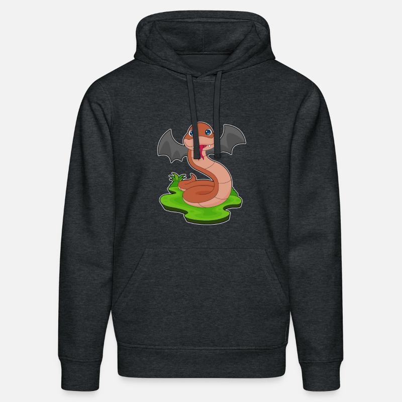 Chauve-souris serpent - Sweat à capuche bio DRUMMER Stanley/Stella Unisexe - gris foncé chiné