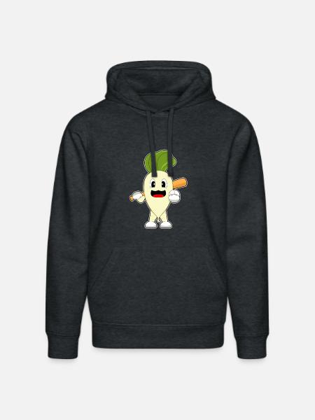 Radish Baseball Baseball Bat - Stanley/Stella DRUMMER Unisex Organic Hoodie - dark heather grey