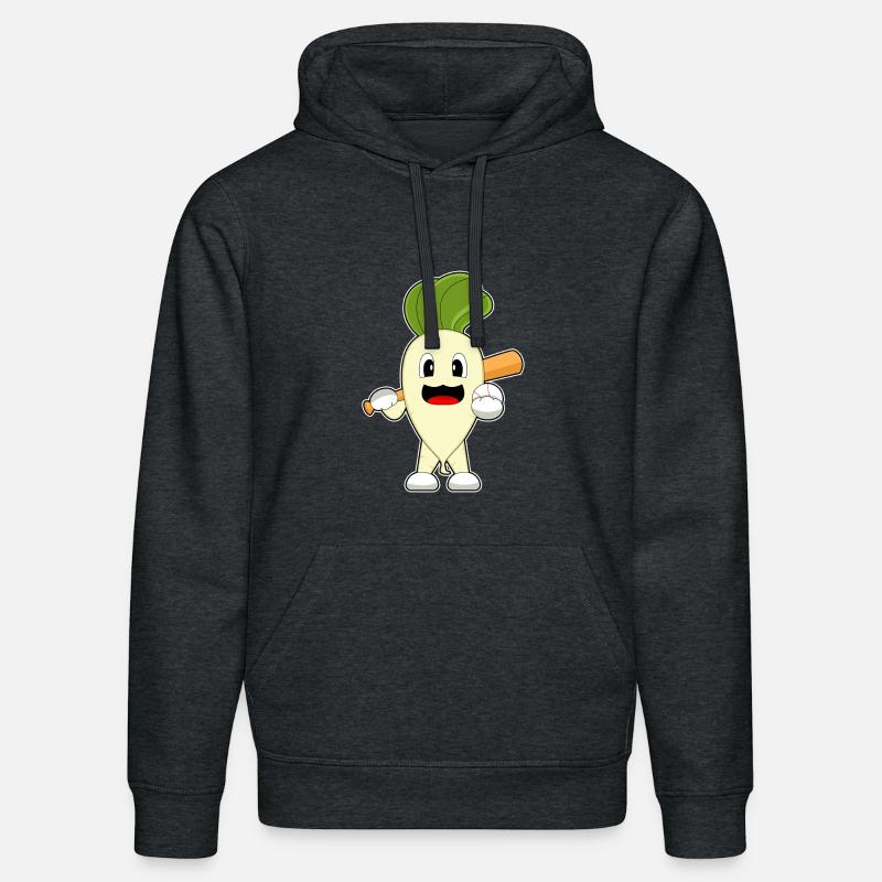 Radieschen Baseball Baseballschläger - Stanley/Stella Unisex Bio-Hoodie DRUMMER  - Dunkelgrau meliert