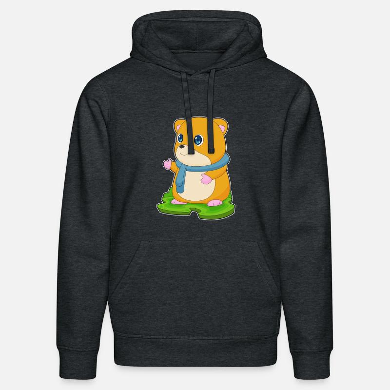 Écharpe Hamster - Sweat à capuche bio DRUMMER Stanley/Stella Unisexe - gris foncé chiné