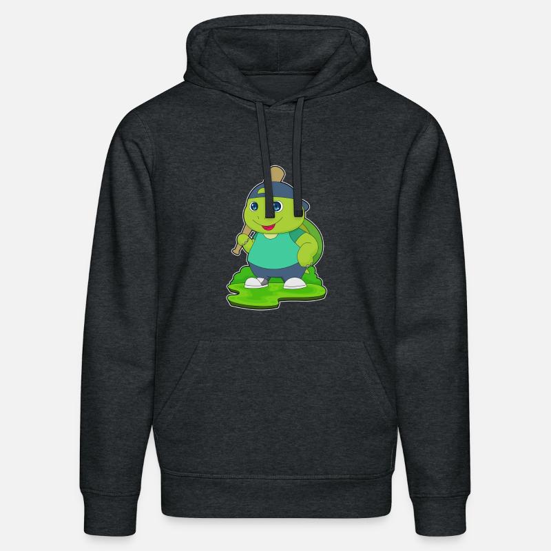 Batte de baseball Turtle - Sweat à capuche bio DRUMMER Stanley/Stella Unisexe - gris foncé chiné