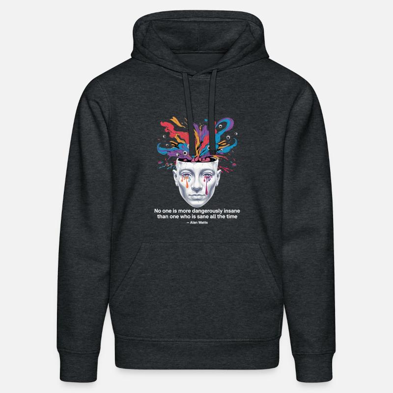 Mind Unleashed | Watts Psychedelic Insight - Sweat à capuche bio DRUMMER Stanley/Stella Unisexe - gris foncé chiné