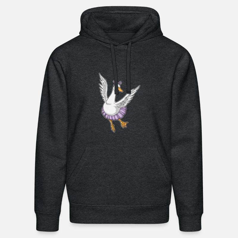 Duck Ballerina Ballet Dance - Stanley/Stella DRUMMER Unisex Organic Hoodie - dark heather grey