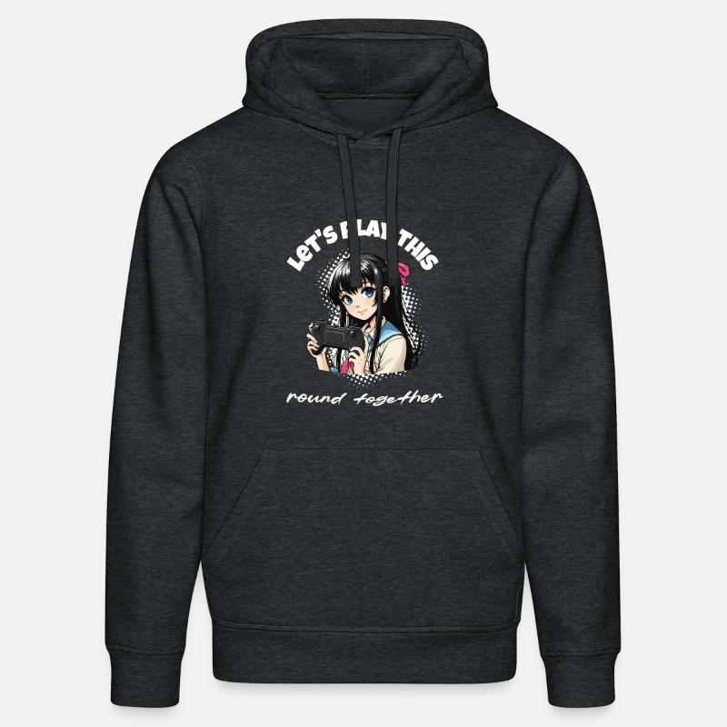 Jouons ensemble - Conception de jeux vidéo - Sweat à capuche bio DRUMMER Stanley/Stella Unisexe - gris foncé chiné