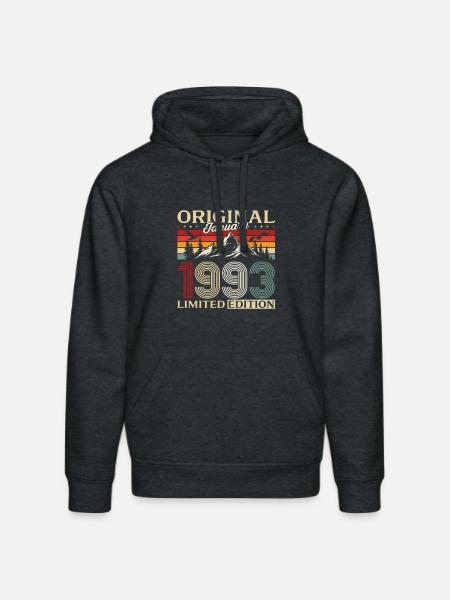 33rd Birthday Original January 1993 - Stanley/Stella DRUMMER Unisex Organic Hoodie - dark heather grey