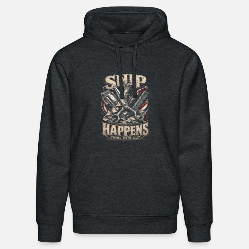 Barbier Snip Snip Arrive - Sweat à capuche bio DRUMMER Stanley/Stella Unisexe - gris foncé chiné