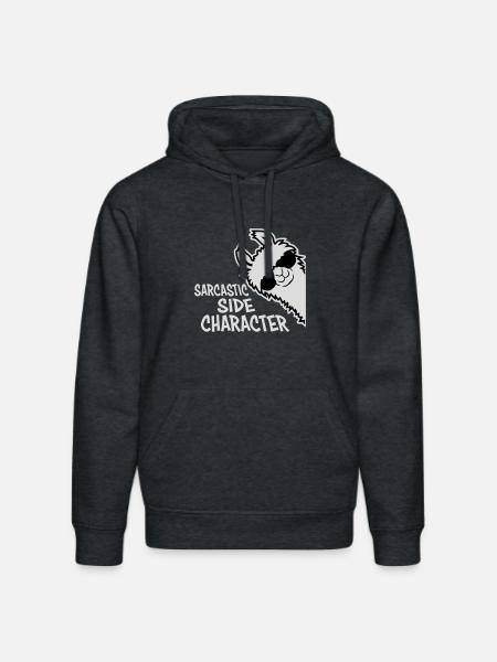 Llama Alpaca Sarcastic Side Character Sarcastic - Stanley/Stella DRUMMER Unisex Organic Hoodie - dark heather grey