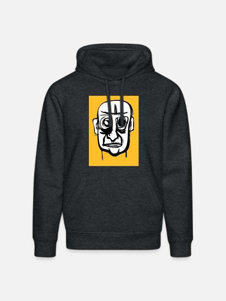 Kaput face - Stanley/Stella DRUMMER Unisex Organic Hoodie - dark heather grey