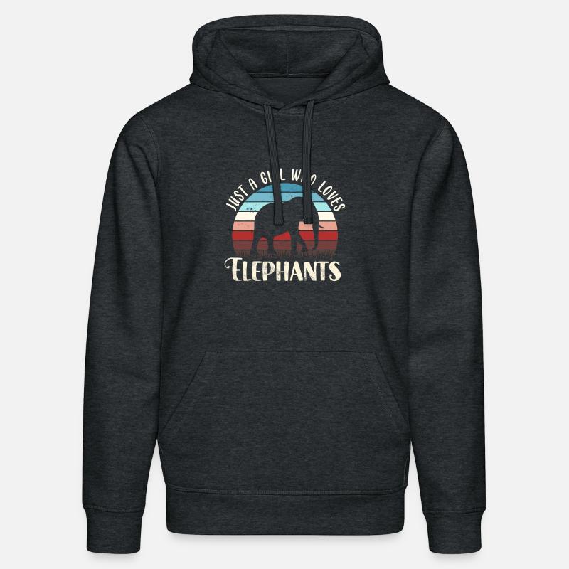 Eléphant éléphant - Sweat à capuche bio DRUMMER Stanley/Stella Unisexe - gris foncé chiné