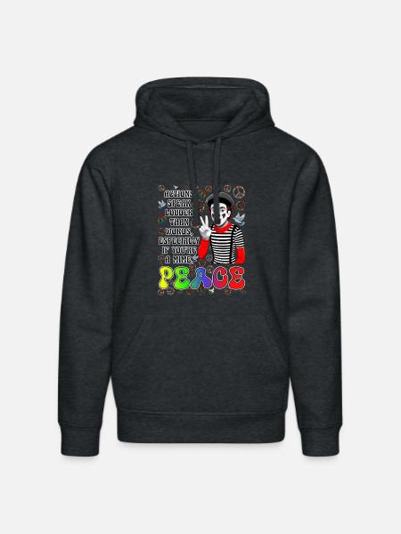 Frieden ist das Wichtigste - Stanley/Stella Unisex Bio-Hoodie DRUMMER  - Dunkelgrau meliert