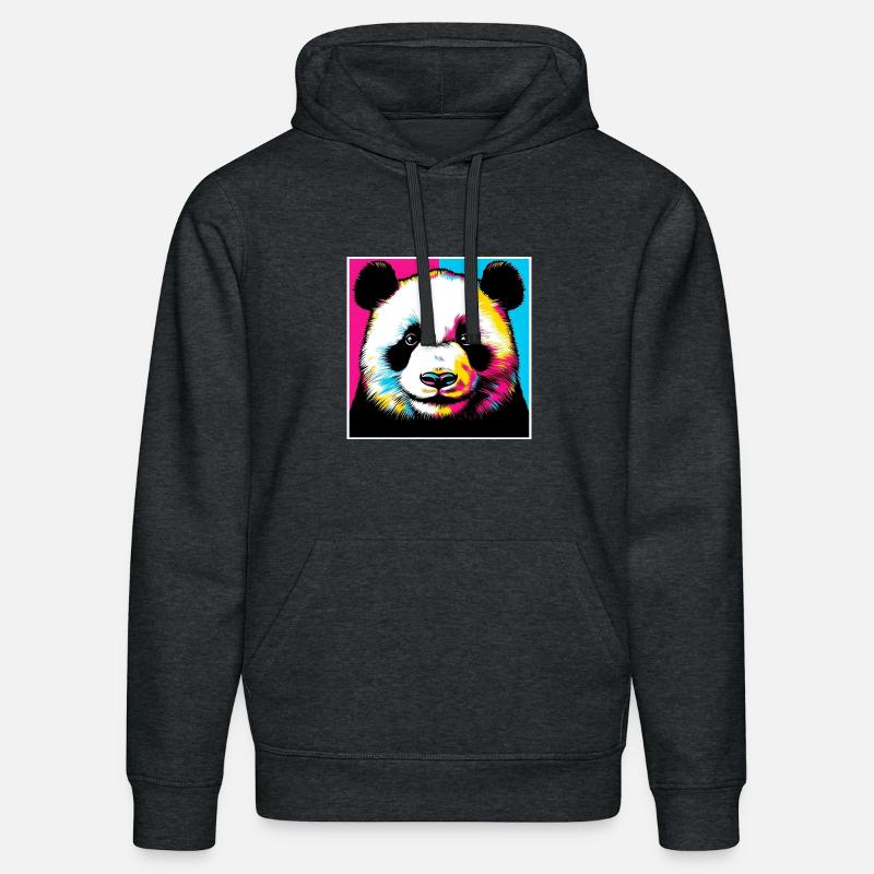 Panda - Sweat à capuche bio DRUMMER Stanley/Stella Unisexe - gris foncé chiné