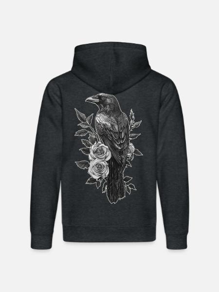 Raven - Stanley/Stella DRUMMER Unisex Organic Hoodie - dark heather grey