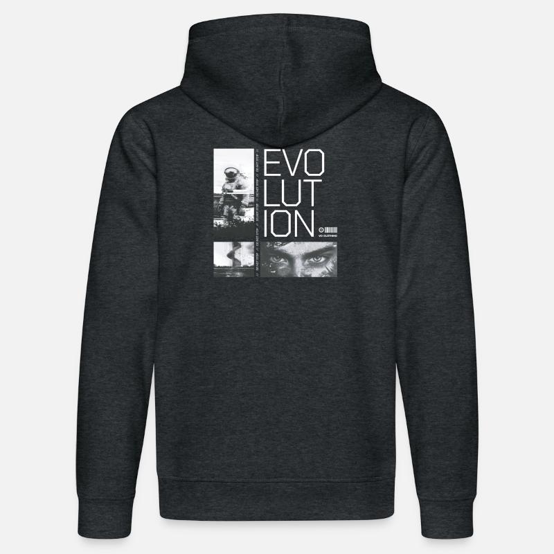 Evolution - do not stop - Stanley/Stella Unisex Bio-Hoodie DRUMMER  - Dunkelgrau meliert