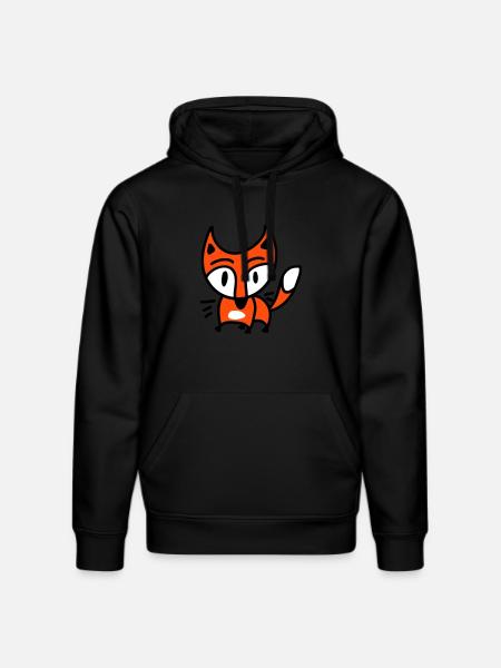 Little Fox 3 - Stanley/Stella DRUMMER Unisex Organic Hoodie - black