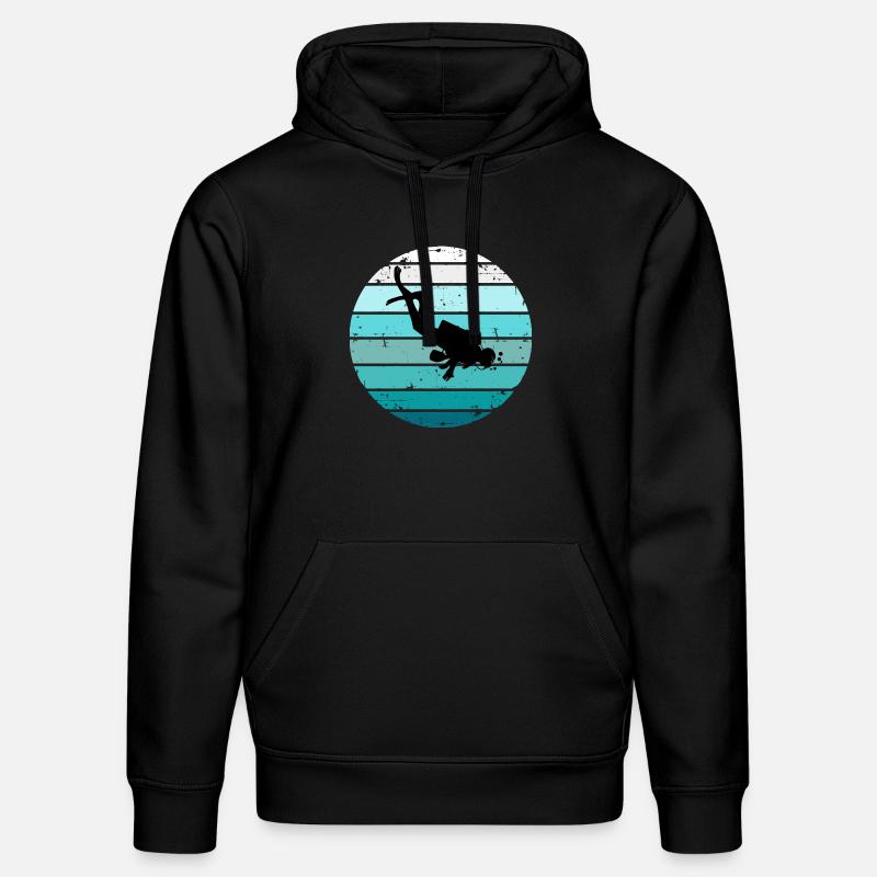 Plongée Rétro Sunset Diver - Sweat à capuche bio DRUMMER Stanley/Stella Unisexe - noir