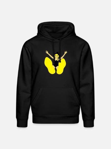 Pin up with big feet - Stanley/Stella DRUMMER Unisex Organic Hoodie - black