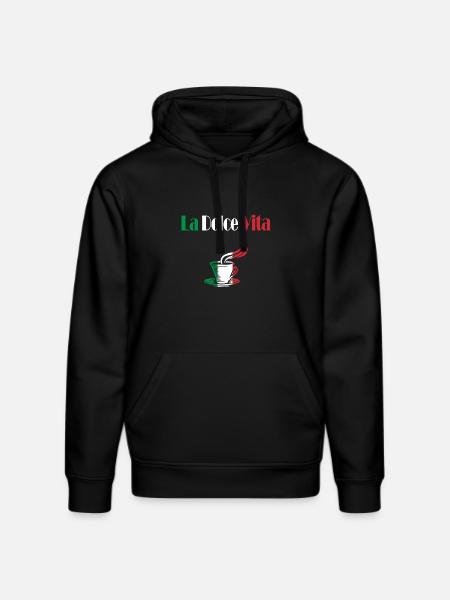 La Dolce Vita coffee - Stanley/Stella DRUMMER Unisex Organic Hoodie - black