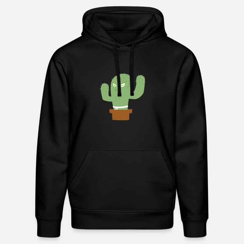Combattant de cactus en colère - Sweat à capuche bio DRUMMER Stanley/Stella Unisexe - noir