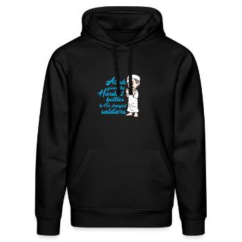 Muslim Islam - Stanley/Stella DRUMMER Unisex Organic Hoodie - black - Front - Marisol (170cm) & Nik (191cm)