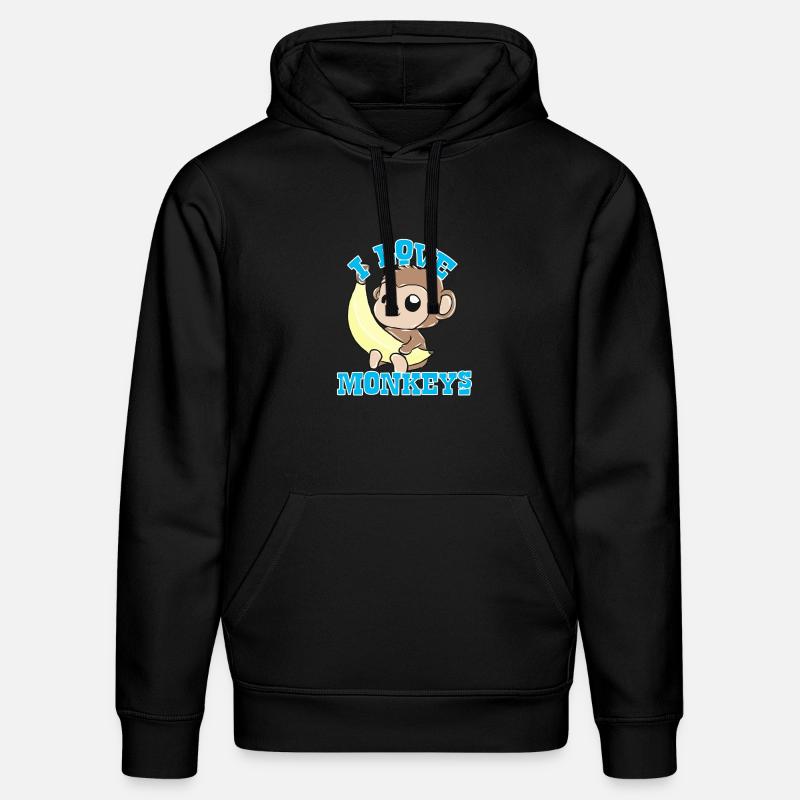 Affen - Stanley/Stella Unisex Bio-Hoodie DRUMMER  - Schwarz