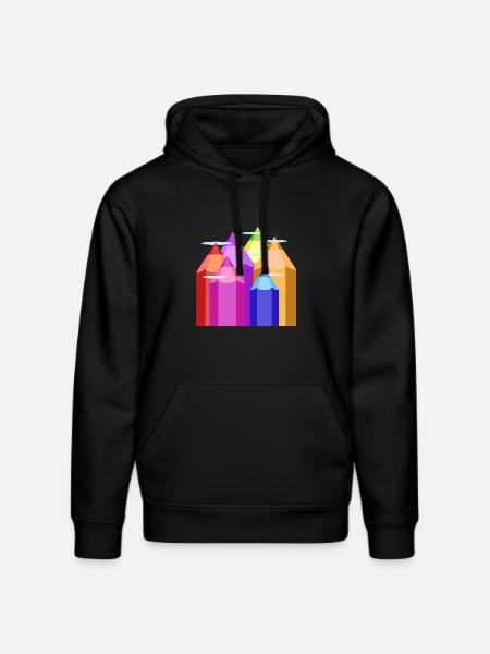 Pics de couleur - Sweat à capuche bio DRUMMER Stanley/Stella Unisexe - noir