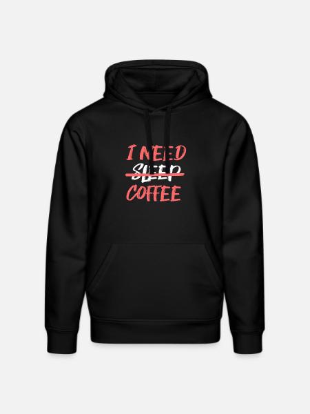 Fatigue Coffee Lovers Statement Coffee Drinking - Stanley/Stella DRUMMER Unisex Organic Hoodie - black