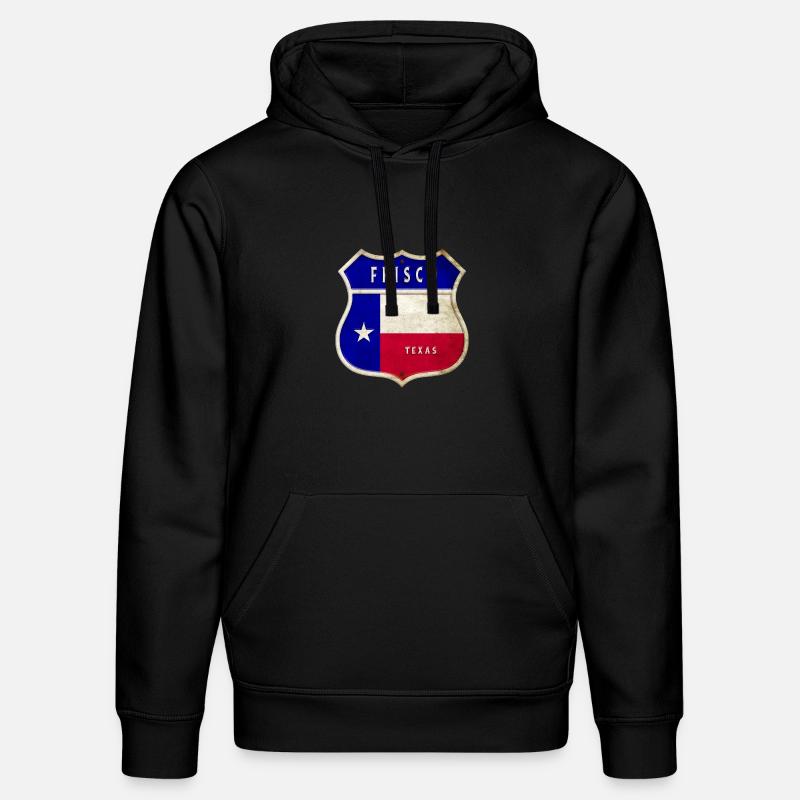 Design du drapeau Frisco Texas - Sweat à capuche bio DRUMMER Stanley/Stella Unisexe - noir