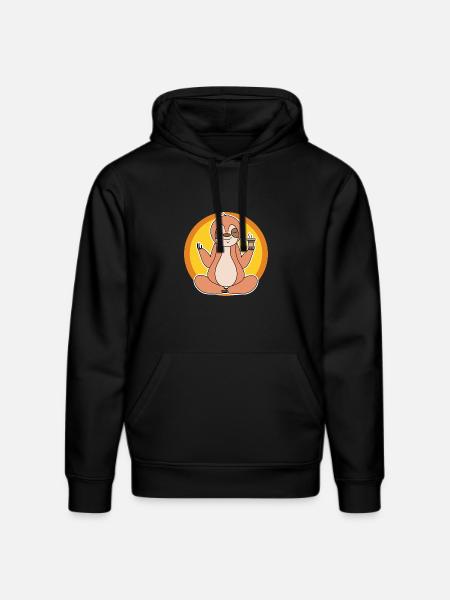 Faultier Langschläfer Dschungel Säugetier Tier - Stanley/Stella Unisex Bio-Hoodie DRUMMER  - Schwarz
