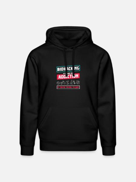 Biohacking it's only an Addiction - Stanley/Stella DRUMMER Unisex Organic Hoodie - black