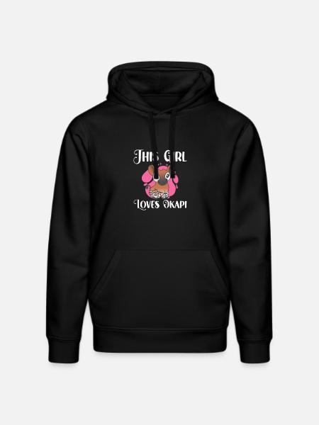 This girl loves okapi - Stanley/Stella DRUMMER Unisex Organic Hoodie - black