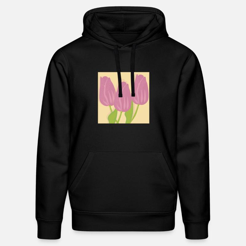 Tulipes - Sweat à capuche bio DRUMMER Stanley/Stella Unisexe - noir