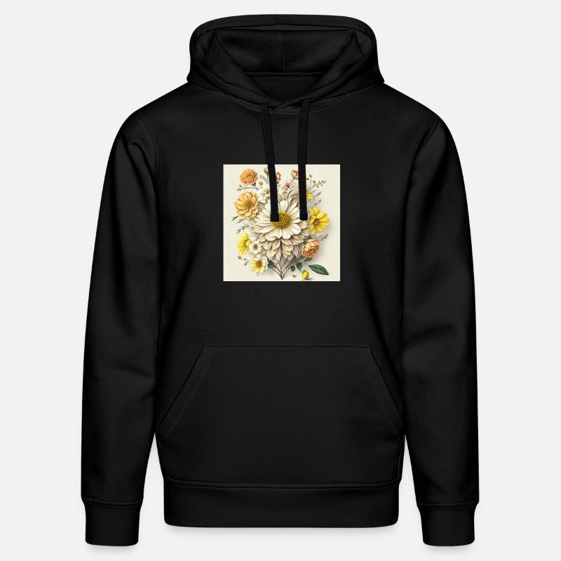 Fleur - Sweat à capuche bio DRUMMER Stanley/Stella Unisexe - noir