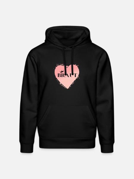 Team Braut-Herz! Personalisierbar - Stanley/Stella Unisex Bio-Hoodie DRUMMER - Schwarz