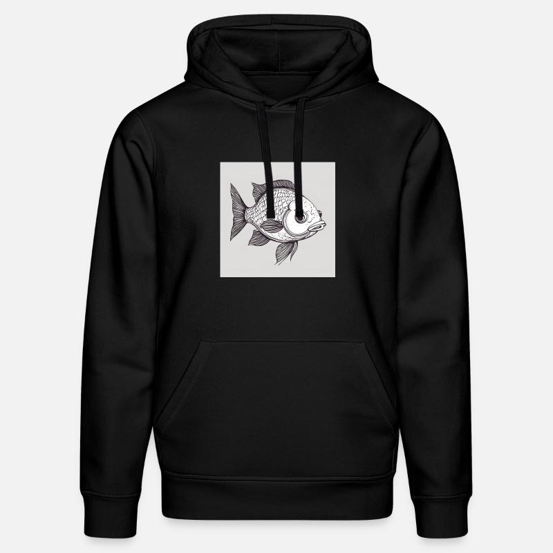 Poisson - Sweat à capuche bio DRUMMER Stanley/Stella Unisexe - noir