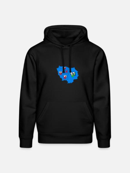 Ile de France Region - Stanley/Stella DRUMMER Unisex Organic Hoodie - black