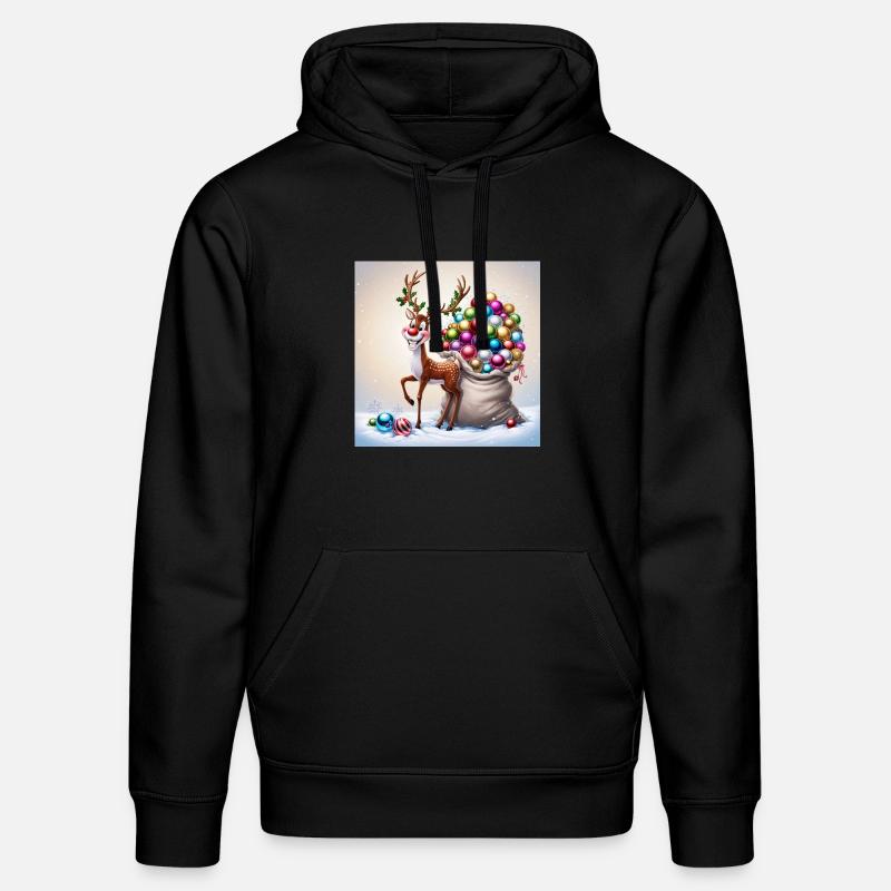 Renne mignon - Sweat à capuche bio DRUMMER Stanley/Stella Unisexe - noir