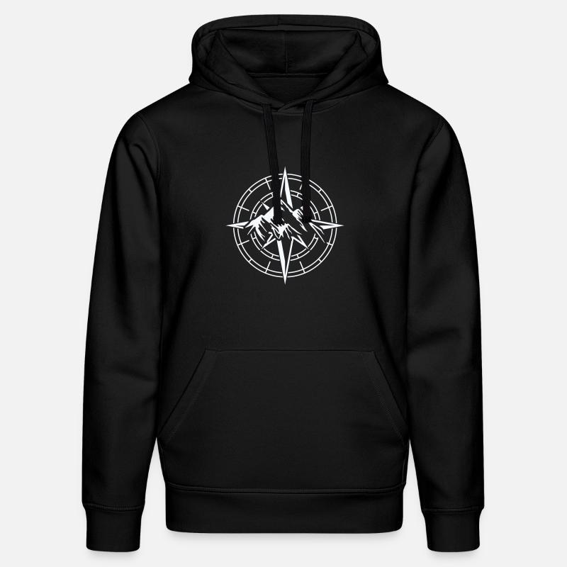 Abenteuer Kompass Design - Stanley/Stella Unisex Bio-Hoodie DRUMMER  - Schwarz