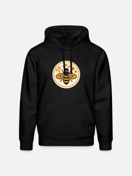 Save the Bees - Nature Bee Motif - Stanley/Stella DRUMMER Unisex Organic Hoodie - black