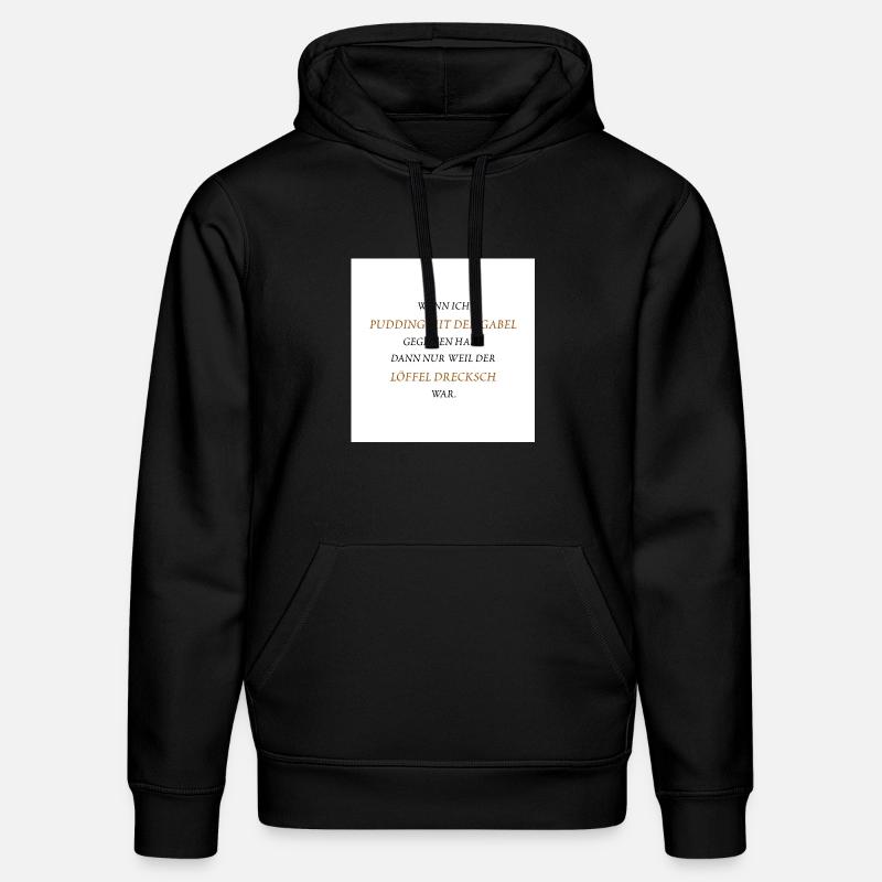 Pudding à la fourchette - Sweat à capuche bio DRUMMER Stanley/Stella Unisexe - noir