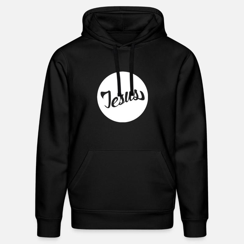 Jesus Scripture in a Circle - Stanley/Stella DRUMMER Unisex Organic Hoodie - black