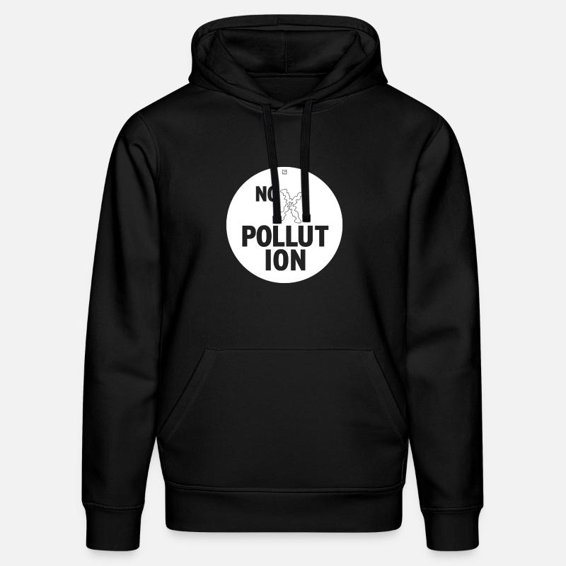 PAS DE POLLUTION - Sweat à capuche bio DRUMMER Stanley/Stella Unisexe - noir