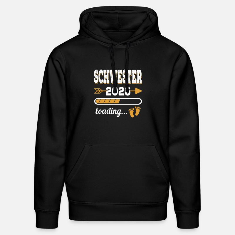 Schwester 2026 Loading große Schwester Geschenk - Stanley/Stella Unisex Bio-Hoodie DRUMMER  - Schwarz