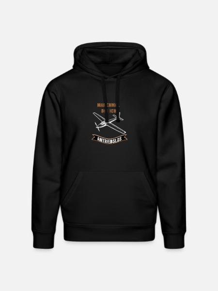 Manchmal Bin Ich Antriebslos Flugzeug - Stanley/Stella Unisex Bio-Hoodie DRUMMER - Schwarz