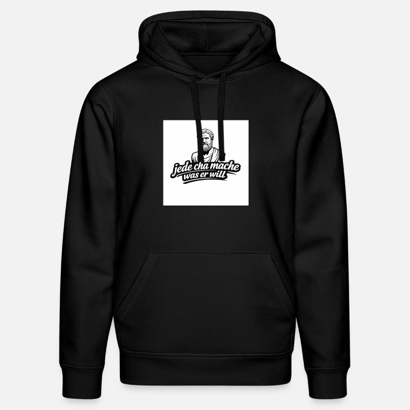 Jede Cha Mache Was Er Will - Stanley/Stella Unisex Bio-Hoodie DRUMMER  - Schwarz